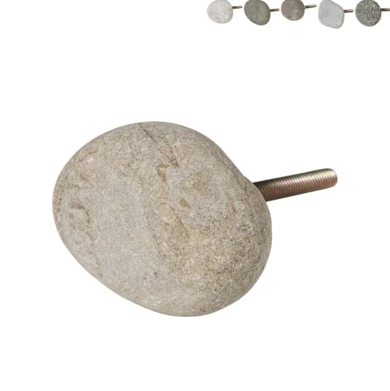 Deurknop steen - naturel - ø5 cm