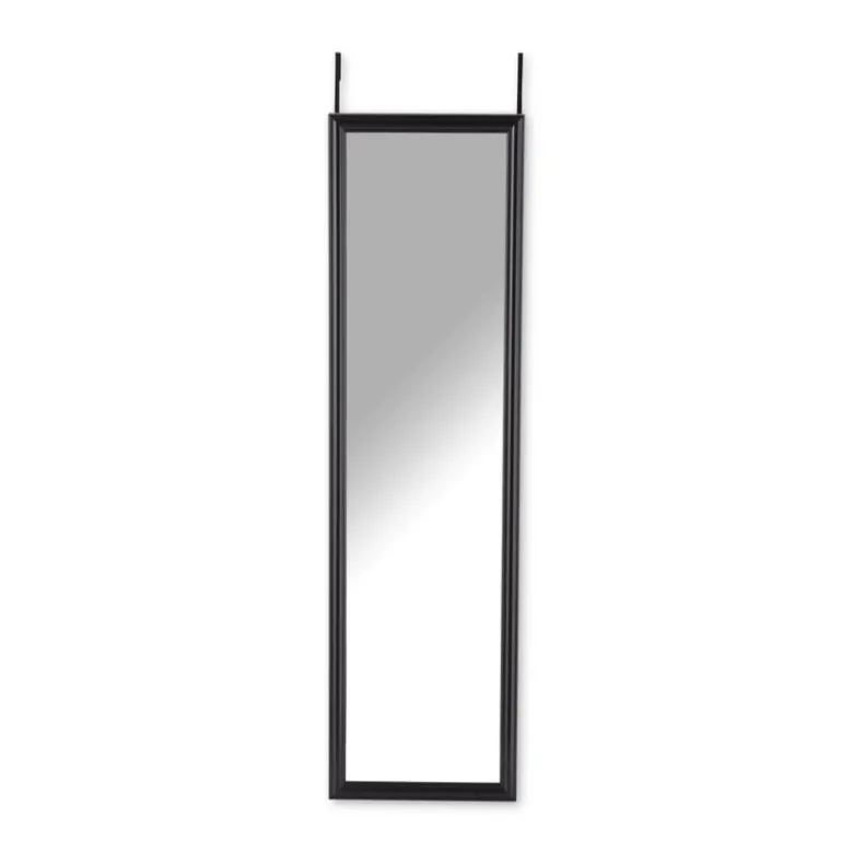 Deurspiegel - zwart - 34x124 cm