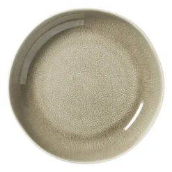 Diep bord kaori - wit/bruin - ø22x4 cm