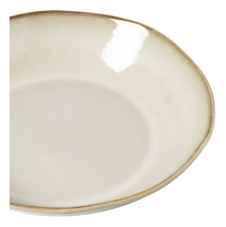 Diep bord Roots - beige - ø20x5.4 cm