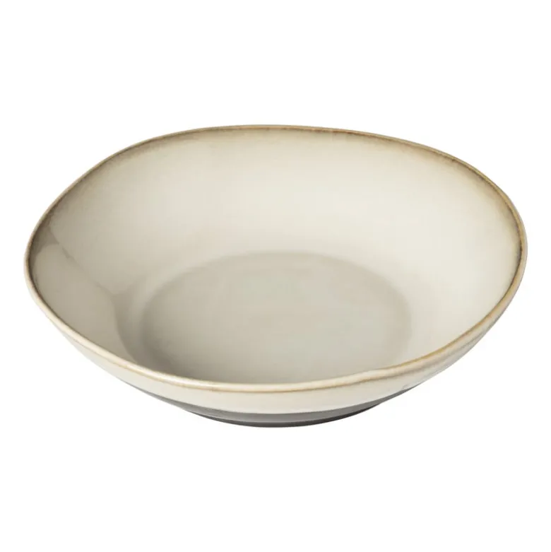 Diep bord Roots - beige - ø20x5.4 cm