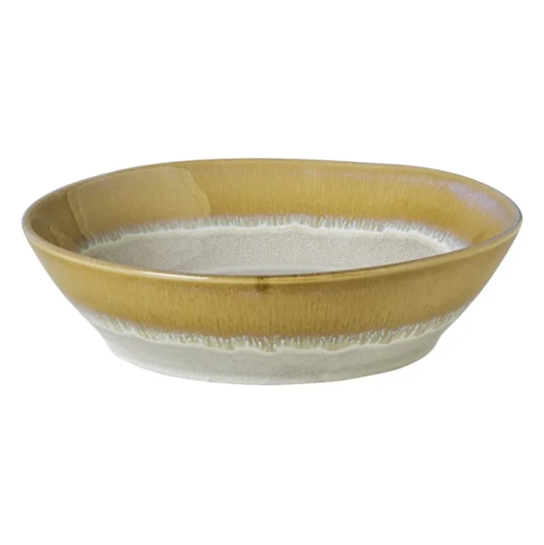 Diep bord roots - oker - ø20x5.4 cm