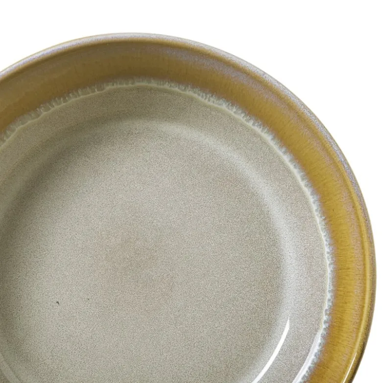 Diep bord roots - oker - ø20x5.4 cm