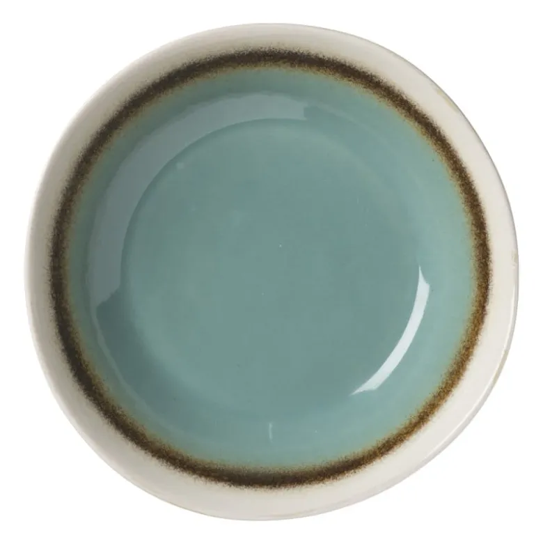 Diep bord Roots - turquoise - ø20x5.4 cm