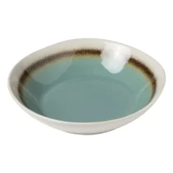 Diep bord Roots - turquoise - ø20x5.4 cm