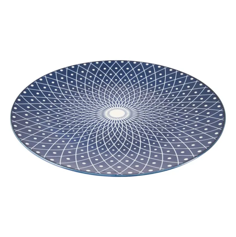 Dinerbord blue print - diamonds - ⌀26 cm