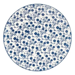 Dinerbord blue print - flowers - ⌀26 cm