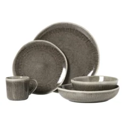 Dinerbord fuji - bruin - ø27.5x2.4 cm