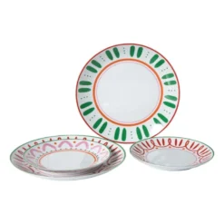 Dinerbord holly jolly - groen - ø26.8x2.8 cm