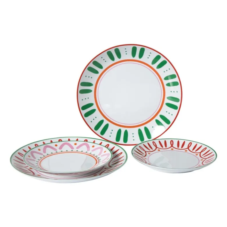 Dinerbord holly jolly - groen - ø26.8x2.8 cm