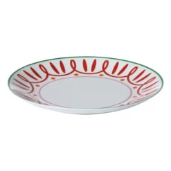Dinerbord holly jolly - rood - ø26.8x2.8 cm