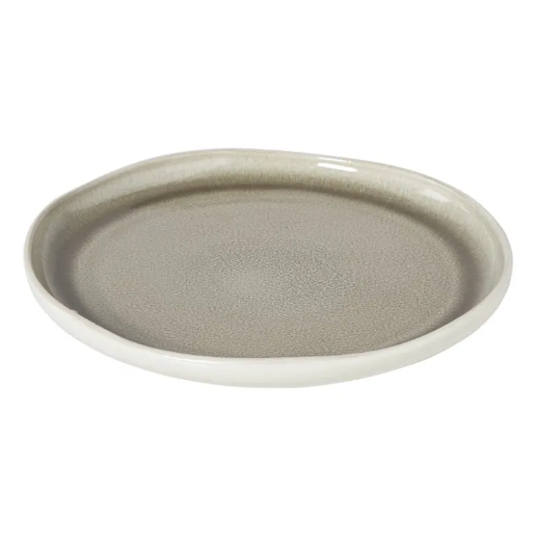 Dinerbord kaori - wit/bruin - ø27x3 cm