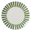 Dinerbord streep - groen/wit - ø26.5x2 cm