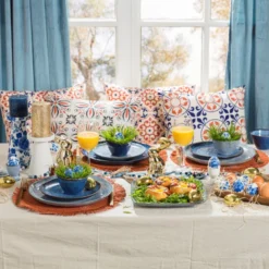 Dinerbord Toscane - blauw - 28 cm