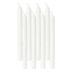 Dinerkaarsen Bolsius box wit - set van 8 - ø2x23 cm