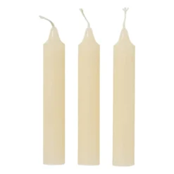 Dinerkaarsjes - wit- set van 4