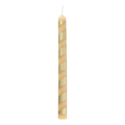 Dinerkaars streep - goud/beige - ø2.15x25 cm