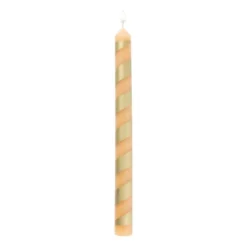 Dinerkaars streep - goud/beige - ø2.15x25 cm