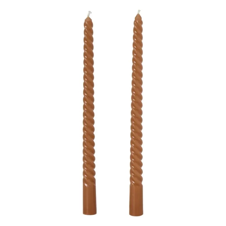 Dinerkaars twist - bruin/grijs - set van 2