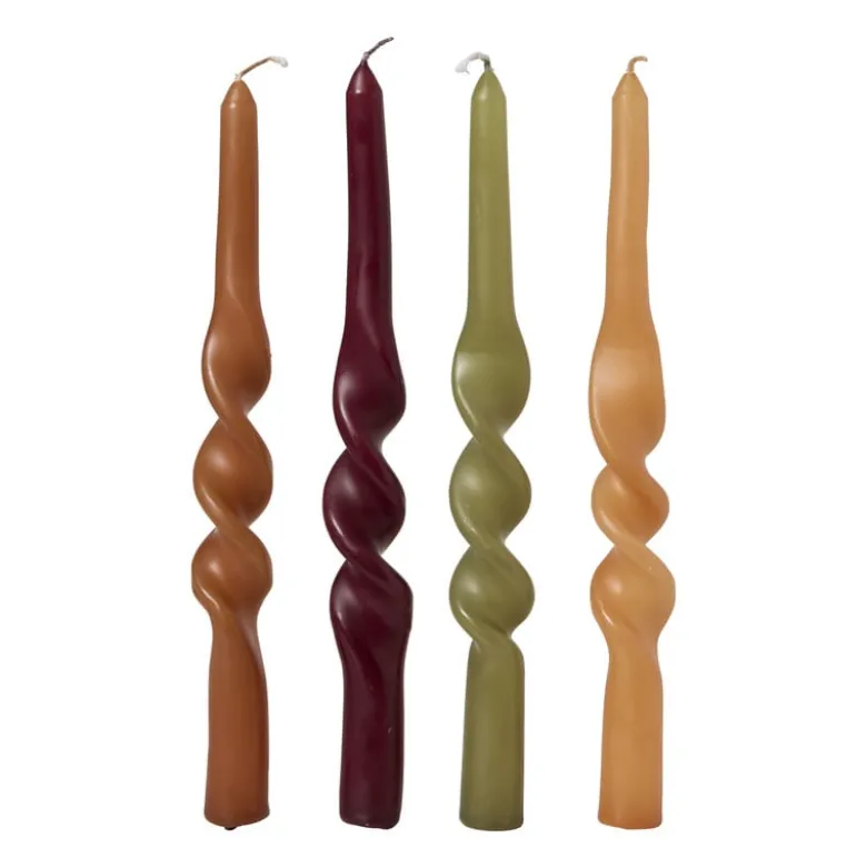 Dinerkaars twist - groen - set van 4