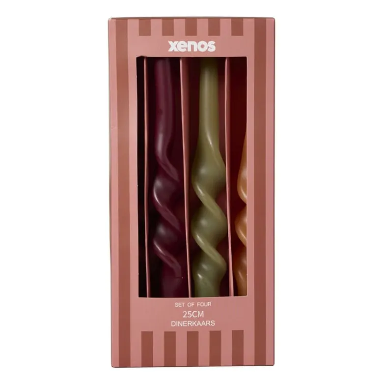 Dinerkaars twist - groen - set van 4
