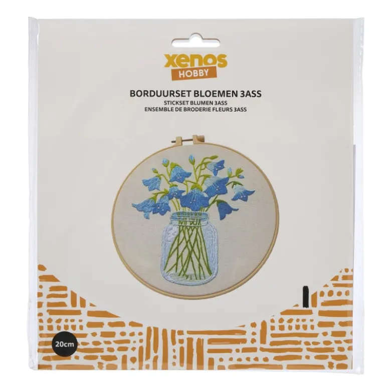 DIY borduursetje bloemen - diverse varianten