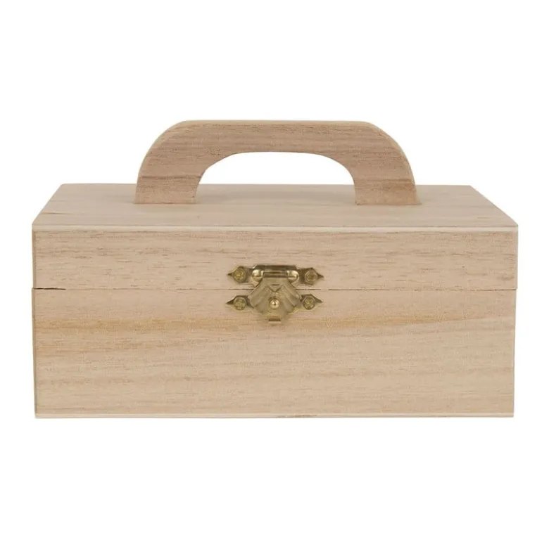 Doosje met handvat - rechthoekig - 10x15x6 cm