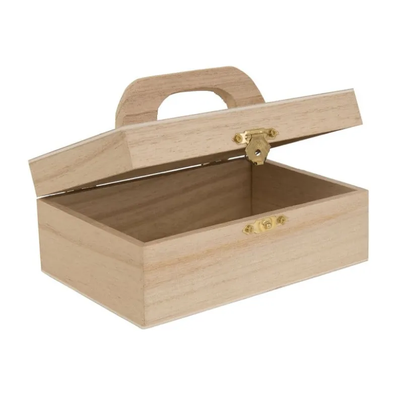 Doosje met handvat - rechthoekig - 10x15x6 cm