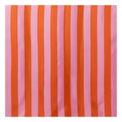Douchegordijn gestreept - roze/oranje - 180x200 cm