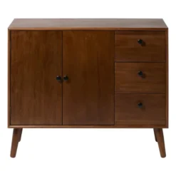 Dressoir retro - donkerbruin - 76x93x31.5 cm