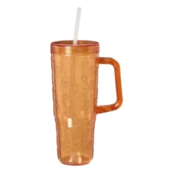 Drinkbeker met handvat - oranje - ml
