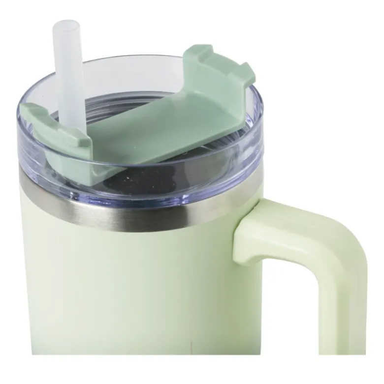 Drinkbeker thermo met draaideksel - groen - 600 ml
