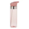 Drinkfles met rietje - roze - 500 ml