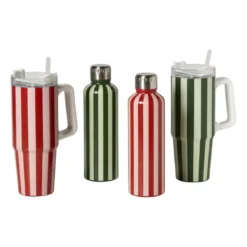 Drinkfles streep - rood - 500 ml