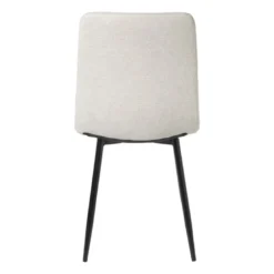 Eetkamerstoel chenille - beige - 90x53.5x44.5 cm
