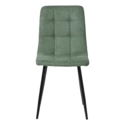 Eetkamerstoel chenille - groen - 90x53.5x44.5 cm