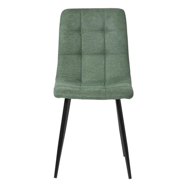 Eetkamerstoel chenille - groen - 90x53.5x44.5 cm