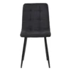 Eetkamerstoel chenille - zwart - 90x53.5x44.5 cm