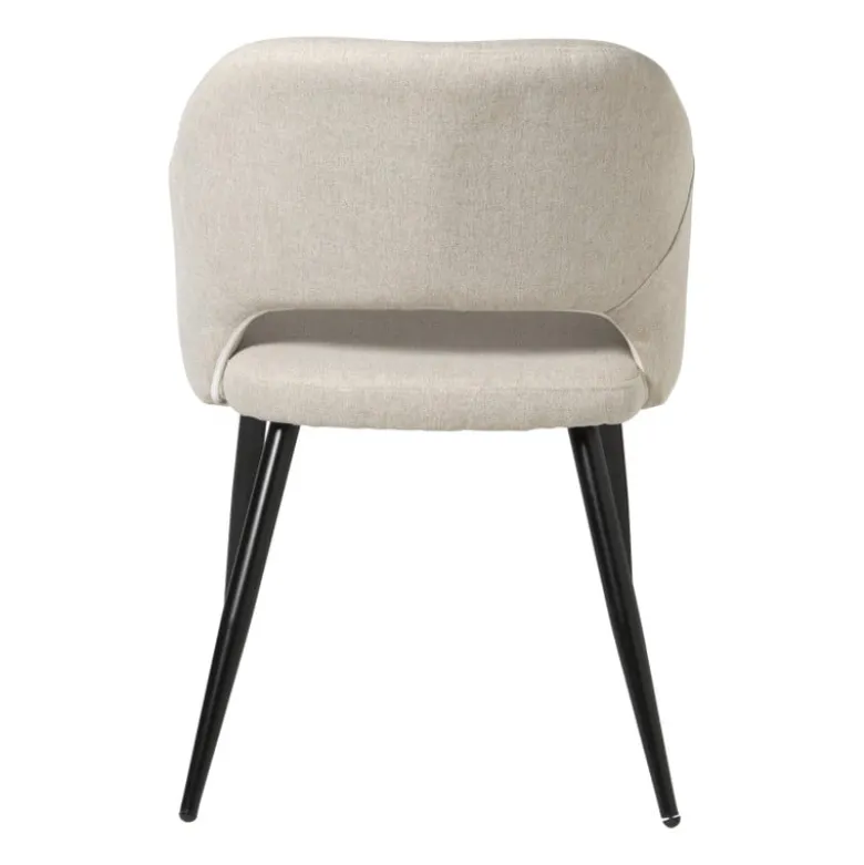 Eetkamerstoel Leonardo met armleuning - beige - 81x62.5x56 cm