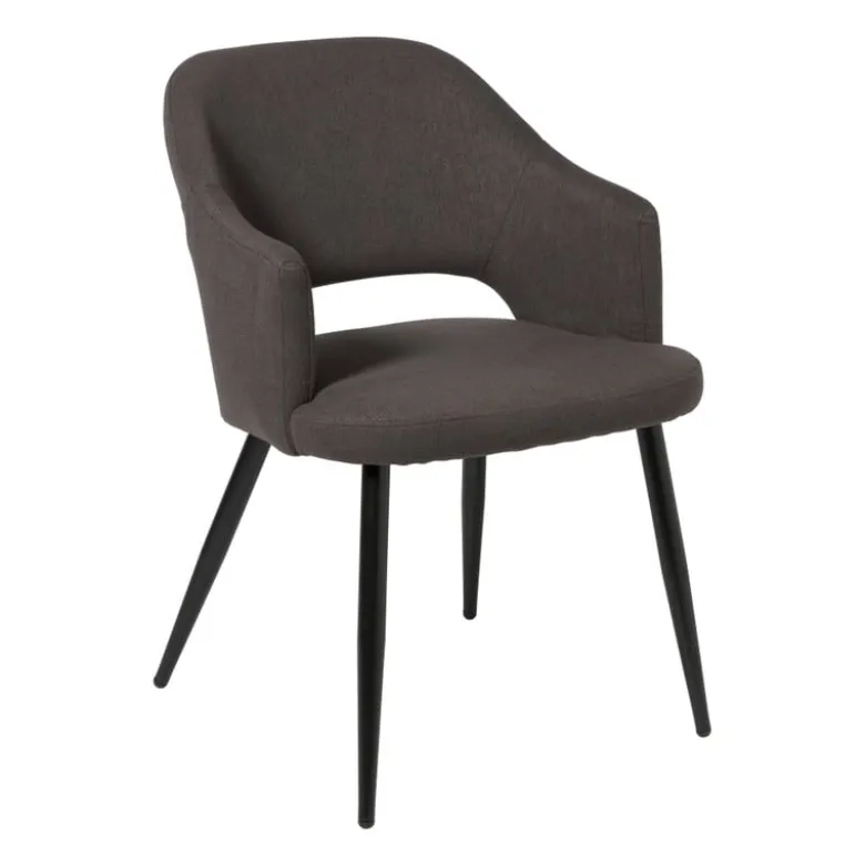 Eetkamerstoel Leonardo met armleuning - grijs - 81x62.5x56 cm