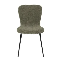 Eetkamerstoel Liz - groen - teddy - 83.5x55x45.4 cm