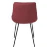 Eetkamerstoel velvet - rood - 79x50x44 cm