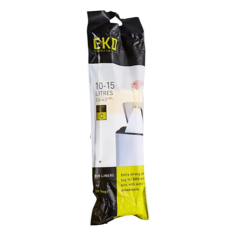 Eko afvalzak - 10/15 L - wit