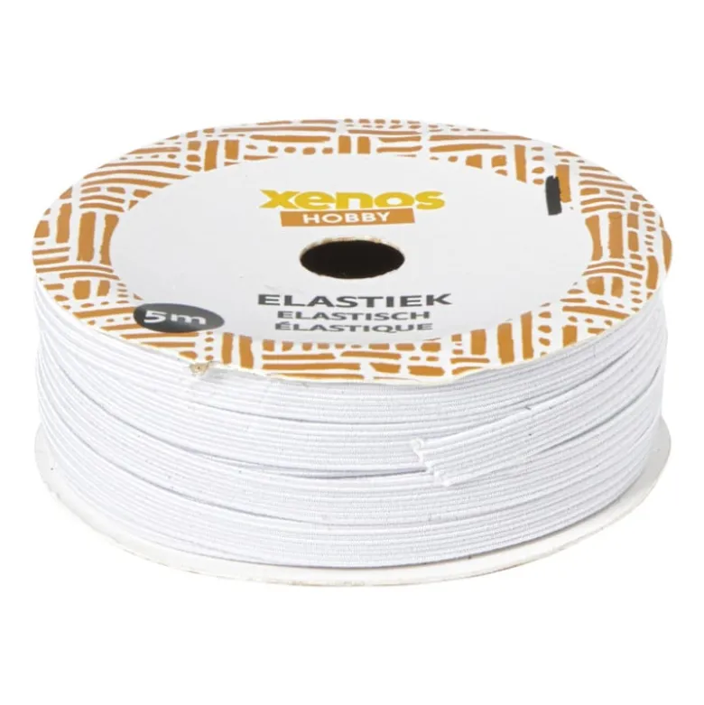 Elastiek - wit - 5 meter