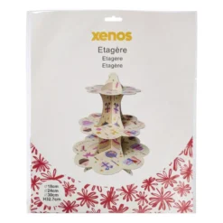 Etagère papier 3-laags - multikleur - 32 cm