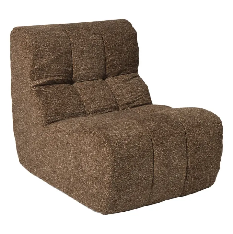 Fauteuil chenille chunk - bruin - 87x72x66 cm
