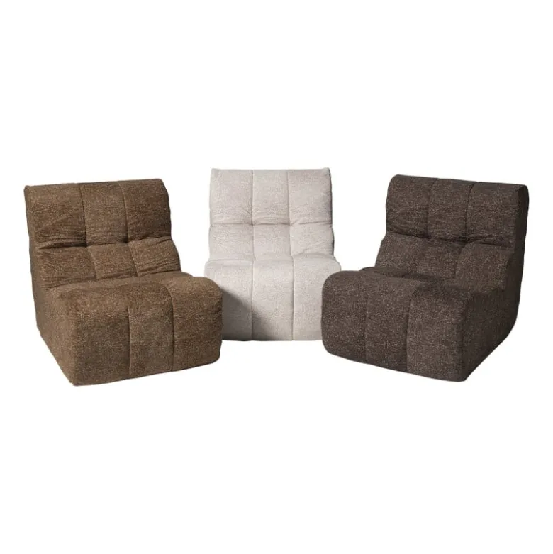 Fauteuil chenille chunk - donkerbruin - 87x72x66 cm