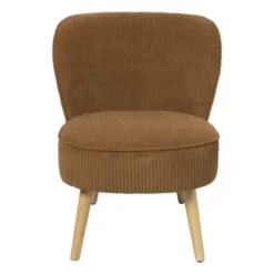 Fauteuil Didi corduroy - bruin - 77x60x69 cm