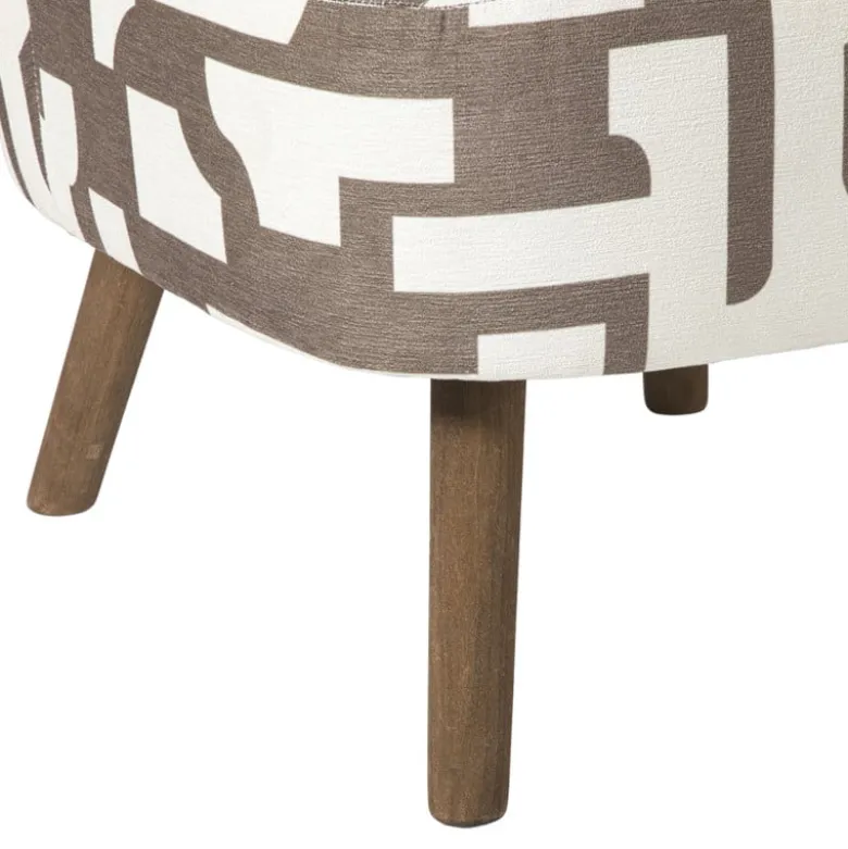 Fauteuil japandi - beige - 69x66x56 cm