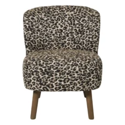Fauteuil luipaard - bruin - 69x66x56 cm